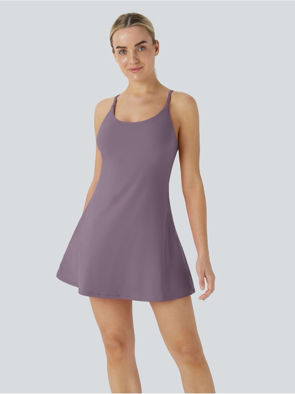 HALARA Mauve Purple Mini Dress